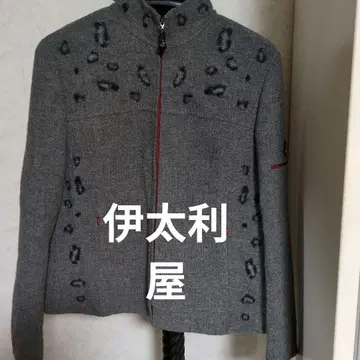이타리야 레오파드 무늬 그레이 점퍼
