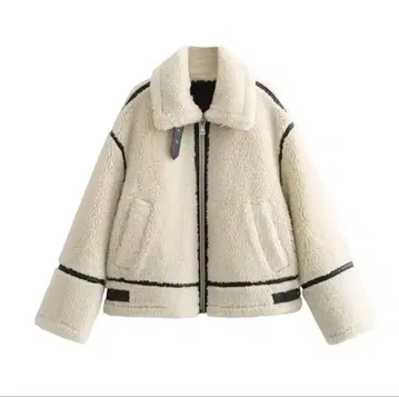 크림색 보아 자켓 ZARA 새상품급
