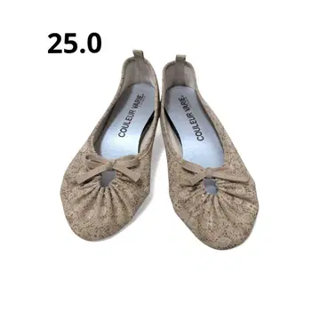 COULEUR VARIE 베이지 플랫슈즈 25.0cm