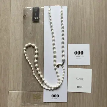 TRIPLE-O 화이트 목걸이 80cm