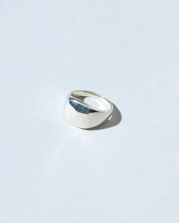 OX JEWELRY Silver Curve Signet Ring 17호