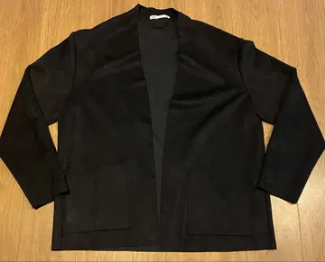 ZARA 블랙 가디건 페이크 스웨이드 자켓 L