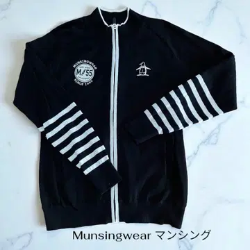 새상품급 Munsingwear 맨싱 집업 니트 블루종 M