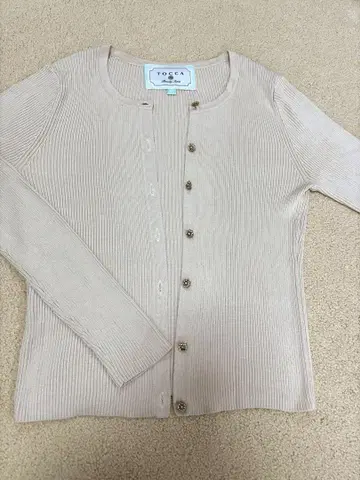 TOCCA 실크 리브 가디건