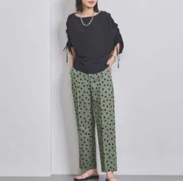 UNITED ARROWS P 도트 스트레이트 팬츠 W