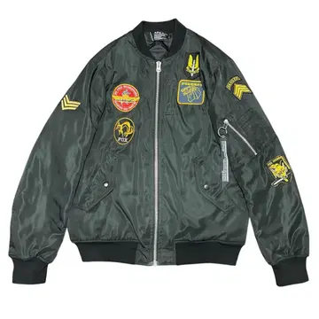 레어 AZUL MA-1 플라이트 자켓 와펜 블랙 M