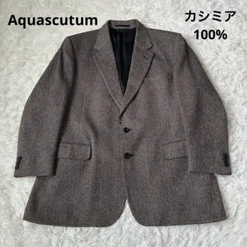 Aquascutum 아쿠아 스큐텀 캐시미어 헤링본 자켓