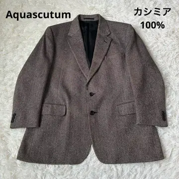 Aquascutum 아쿠아 스큐텀 캐시미어 헤링본 자켓