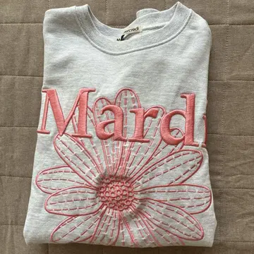 Mardi 꽃무늬 자수 트레이닝복 그레이