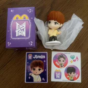 미국 맥도날드 TINY TAN 지민 피규어와 씰