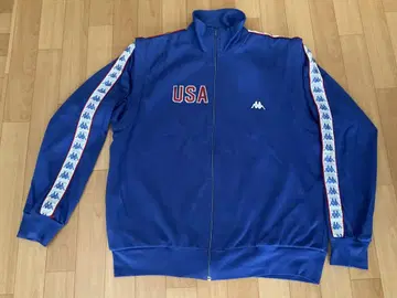 빈티지 Kappa 카파 USA 로고 저지 자켓 파랑