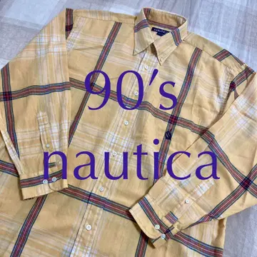 90s 노티카 라이트 플란넬 체크 셔츠 nautica