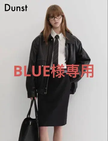 DUNST 블랙 오버 사이즈 빈티지 가죽 자켓