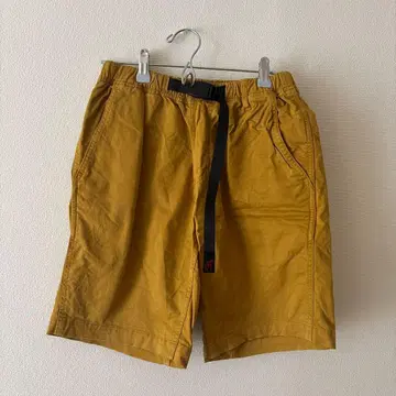 머스타드색 숏팬츠 허리밴딩