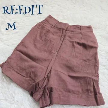 [리디] 레이온 마 혼방 하이웨스트 숏팬츠 M 모카 브라운 무지