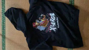 XLARGE 블랙 후드티 그래픽