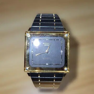 RADO 골드 블랙 손목시계 쿼츠