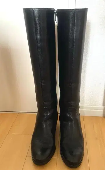 [ BARCLAY ] 블랙 롱 부츠 / 백 지퍼 버클 포함