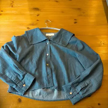 ZARA 데님 크롭 자켓 S 세일러 카라