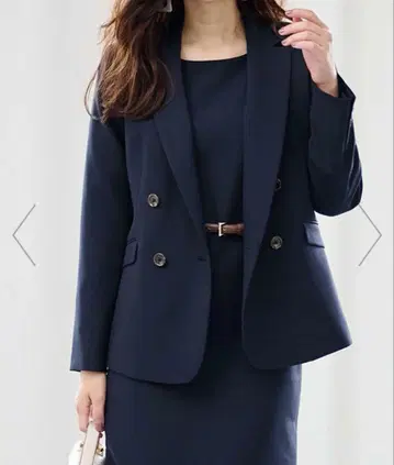 [ RANAN ] 세탁 가능한 자켓 네이비 네이비 더블 테일러 새상품급