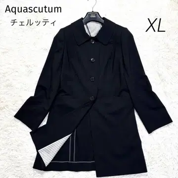 [ 새상품급 ] Aquascutum 코트 체루티 일본제 블랙 XL