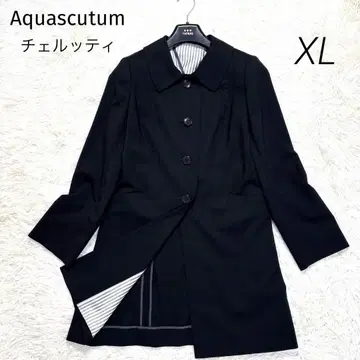 [ 새상품급 ] Aquascutum 코트 체루티 일본제 블랙 XL