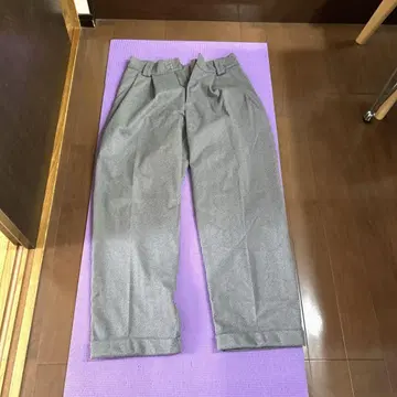 MUHET 그레이 슬랙스 접힘 디자인 [ LL ]