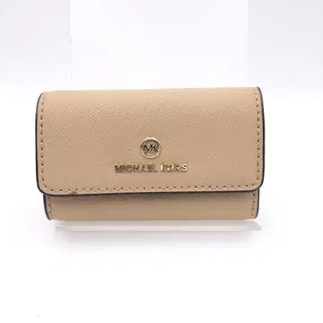 마이클코어스 6연 키케이스 가죽 베이지