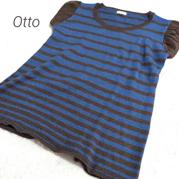 Otto 오토 울 혼방 3L 오버 반팔 니트 루즈핏