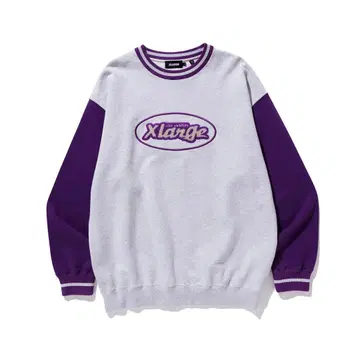 Xlarge 그레이/퍼플 맨투맨
