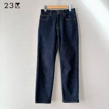 미사용 23구 DENIM 와이드 스트레이트 팬츠 데님 38