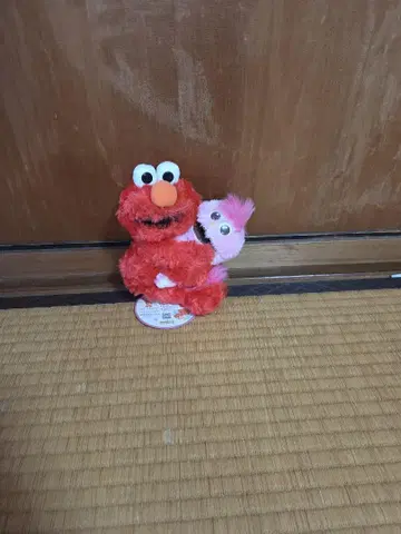 엘모와 핑크 봉제 인형 세트