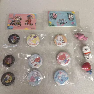 BT21 캔뱃지 오리지널 피규어 아크릴 스티커 씰