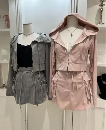 bubbles 벨벳 후드티 셋업 M 블랙