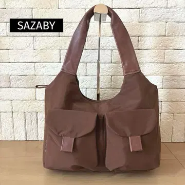 SAZABY 나일론 x 가죽 토트백 '90s 일본제
