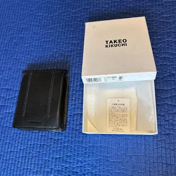 TAKEO KIKUCHI 접이식 지갑 블랙 새상품 미사용