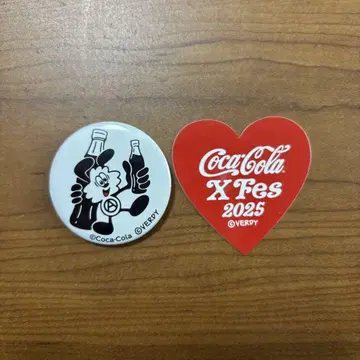 코카콜라 X 페스티벌 Verdy 콜라보 캔뱃지 스티커 세트