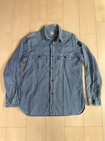 SUGAR CANE 데님 긴팔 셔츠 L 사이즈