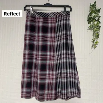 Reflect 월드 비대칭 체크 스커트
