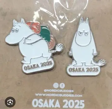 오사카 간사이 만박 한정판 북유럽관 무민 핀 배지 EXPO2025