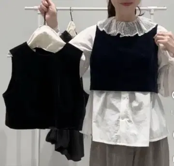 택 포함 새상품 fig london VELVET vest 벨벳 베스트