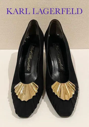 KARL LAGERFELD 펌프스 빈티지 블랙 골드