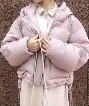 snidel 프렌치 숏 다운 라벤더