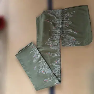 춤 일본 무용 코몬 기모노 파도 무늬 화학 섬유 단의