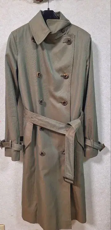 올드 잉글랜드 카키 트렌치코트 라이너 포함