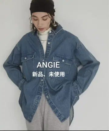[ 새상품 ] Angie 빈티지 스타일 오버 사이즈 데님 셔츠 자켓