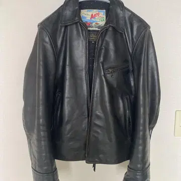 Aero 블랙 가죽 자켓