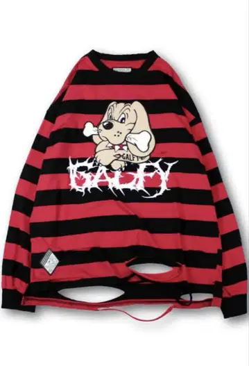 GALFY보더 롱Tee RED/BLACK