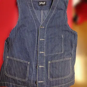Schott 스트라이프 베스트 XL