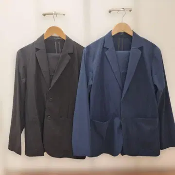 [ 새상품 ] 캐주얼 수트 2가지 색상 상하의 세트 블랙 네이비